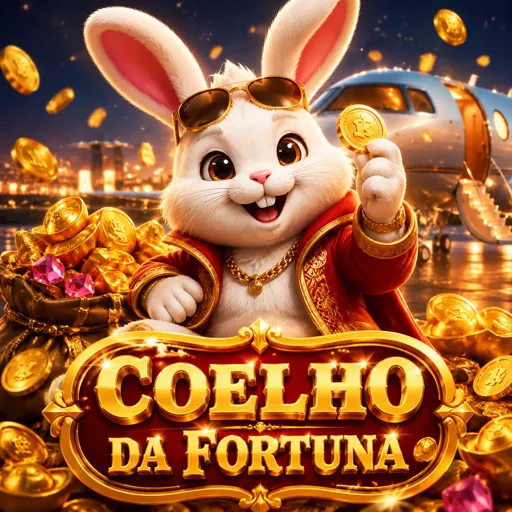 Tela do caça-níquel Fortune Rabbit da PG Soft com coelho dourado
