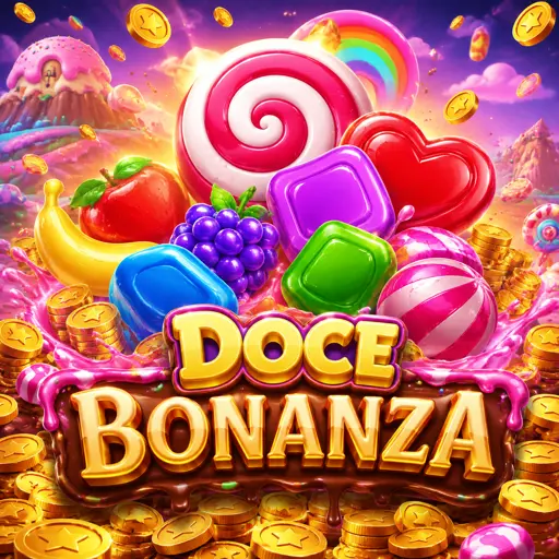 Paytable oficial do Sweet Bonanza mostrando frutas, balas e o pirulito scatter com seus valores