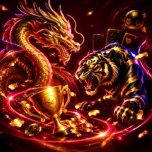 Mesa de Dragon Tiger ao vivo com duas cartas viradas pela croupier